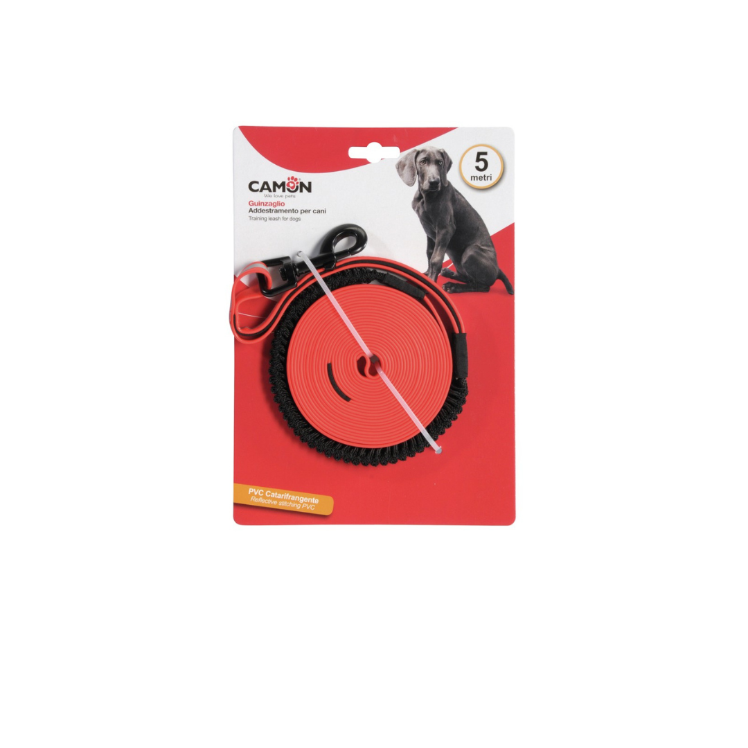 Long training leash with reflective stripe, PVC, r