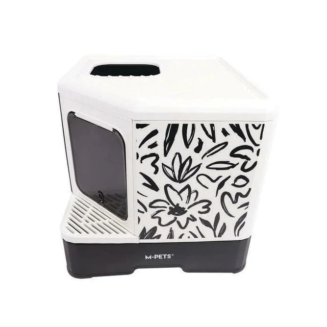 Terra Forma Eco Foldable Cat Litter Box Black Floral