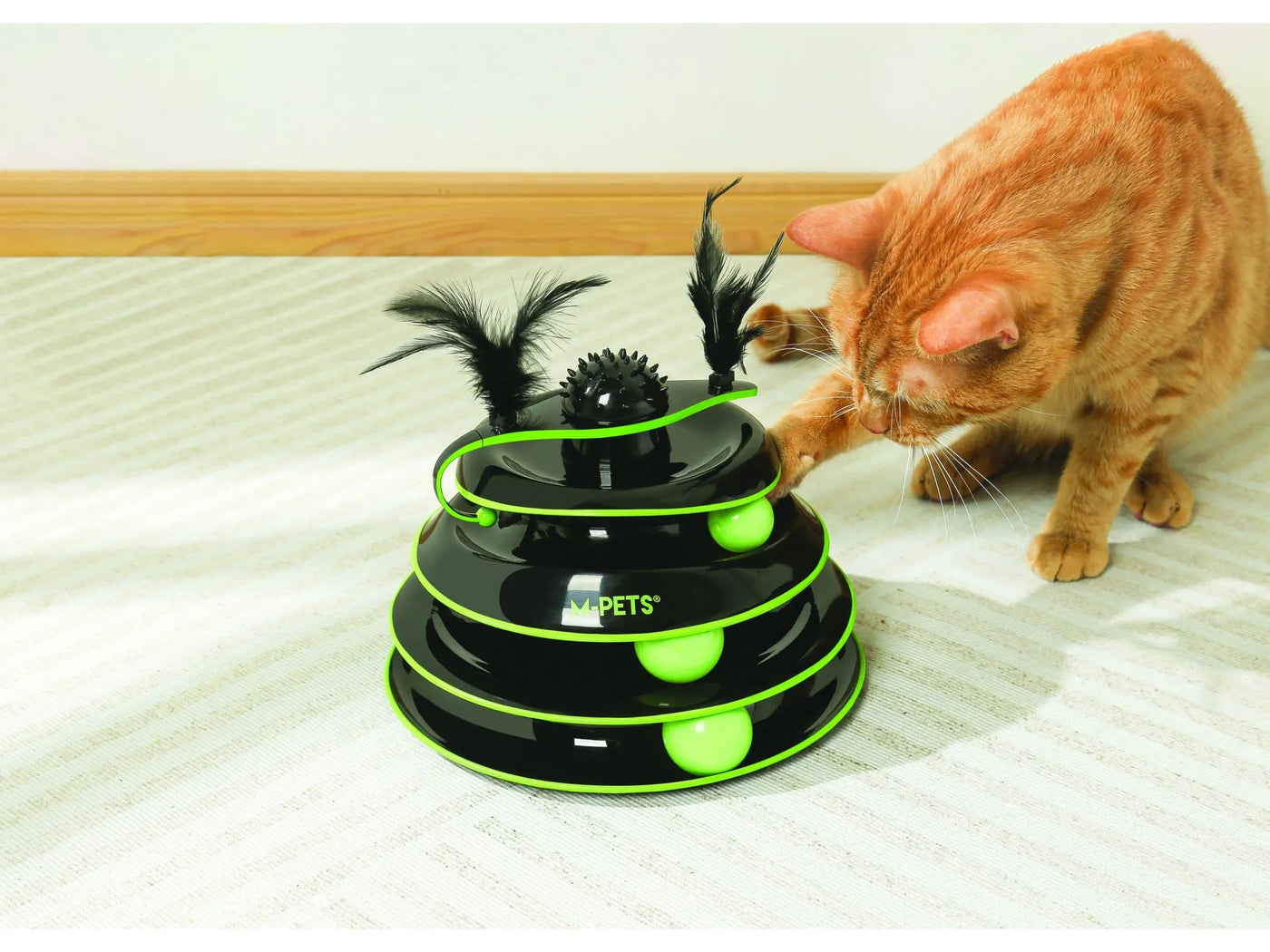 PLAY TOWER Castle Cat Toy Black and green