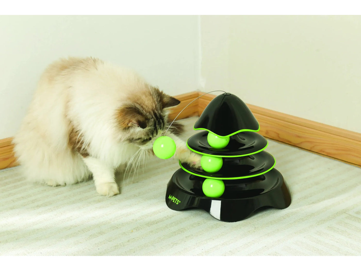 PLAY TOWER Rocket Cat Toy Black and green