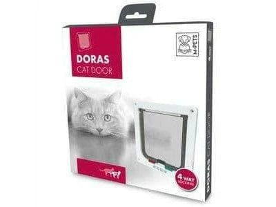 Doras Cat Door - 4 Way Locking White