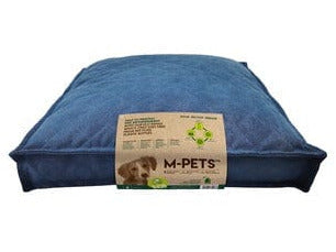M-Pets Earth Eco Blue Dog &amp; Cat Cushion – Sustainable Comfort Pet Bed (Size M)