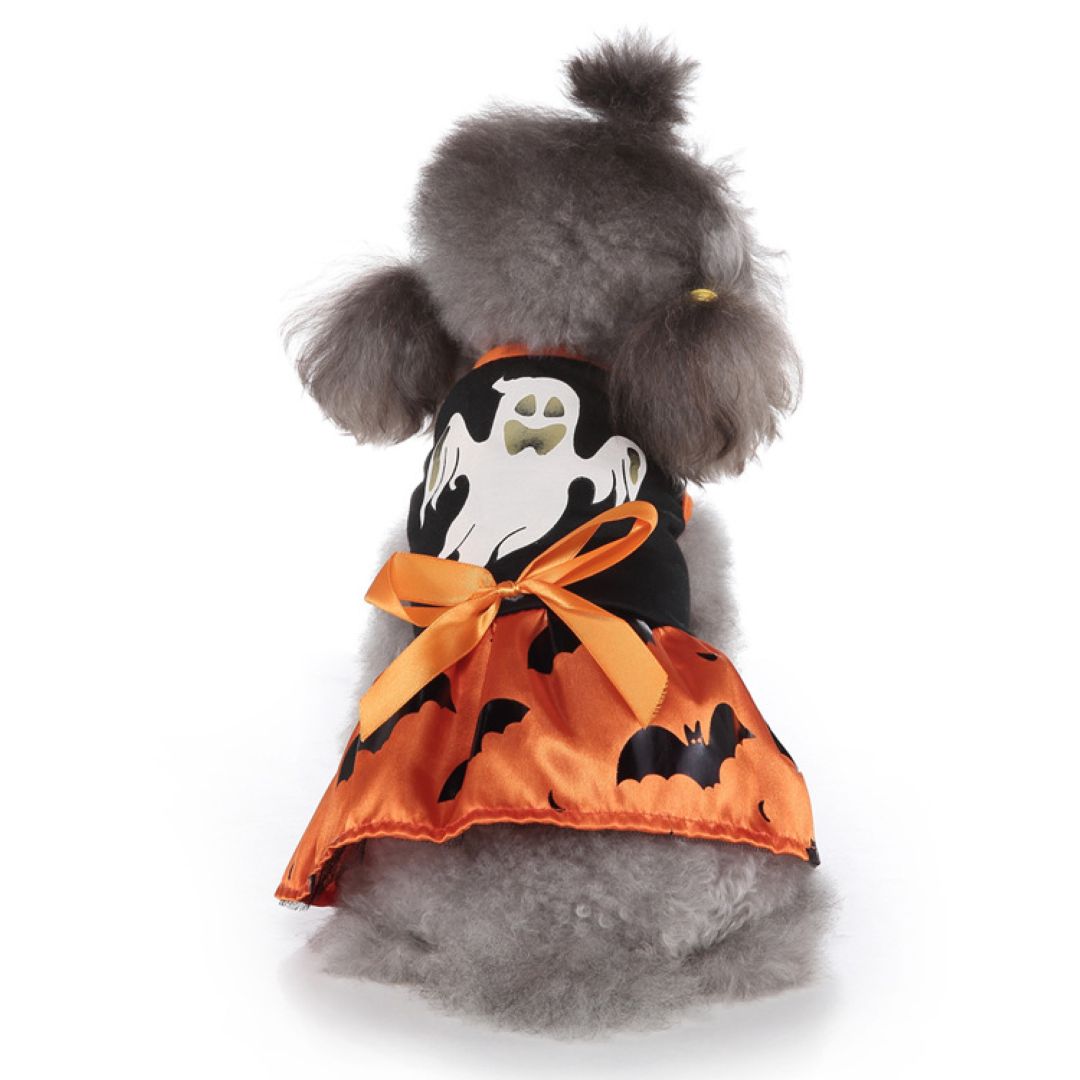 Ghost Batskirt Pet Clothes Orange