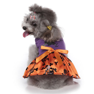 Wizard Skeleton Skirt Pet Clothes Purple