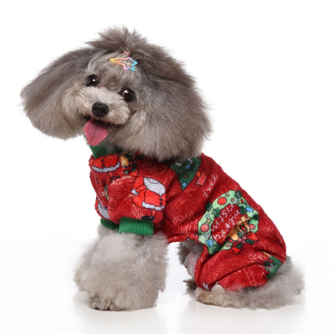 Christmas Circle Four-Legged Shirt Red