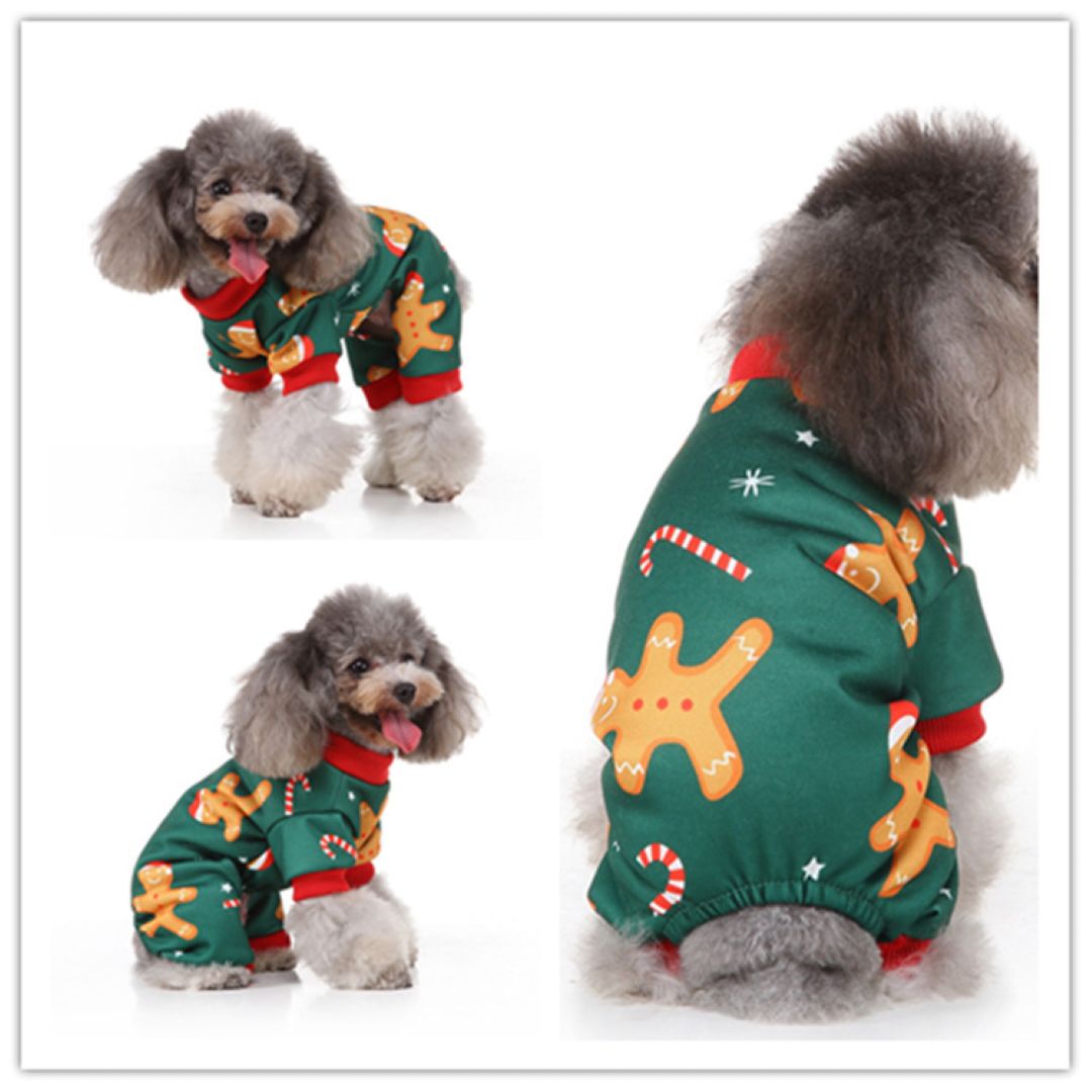 Snowman Christmas Gift Pet Clothes Green
