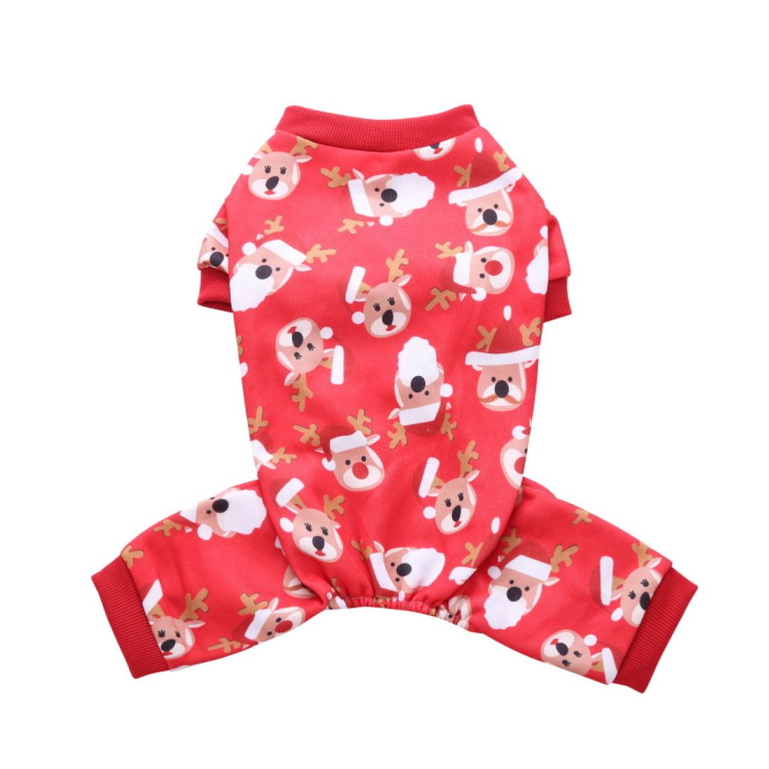 Christmas Elk Four-Legged Shirt Red
