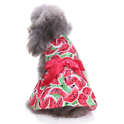 Cute Watermelon Pet Dress Red