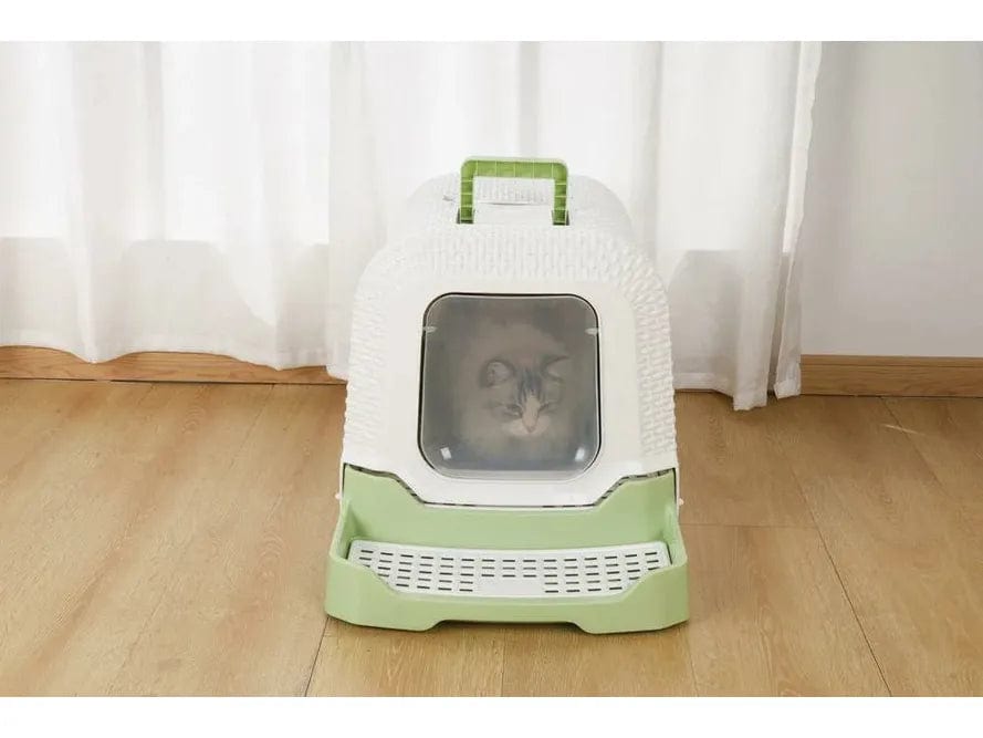 Purrshire rattan cat litter tray best sale