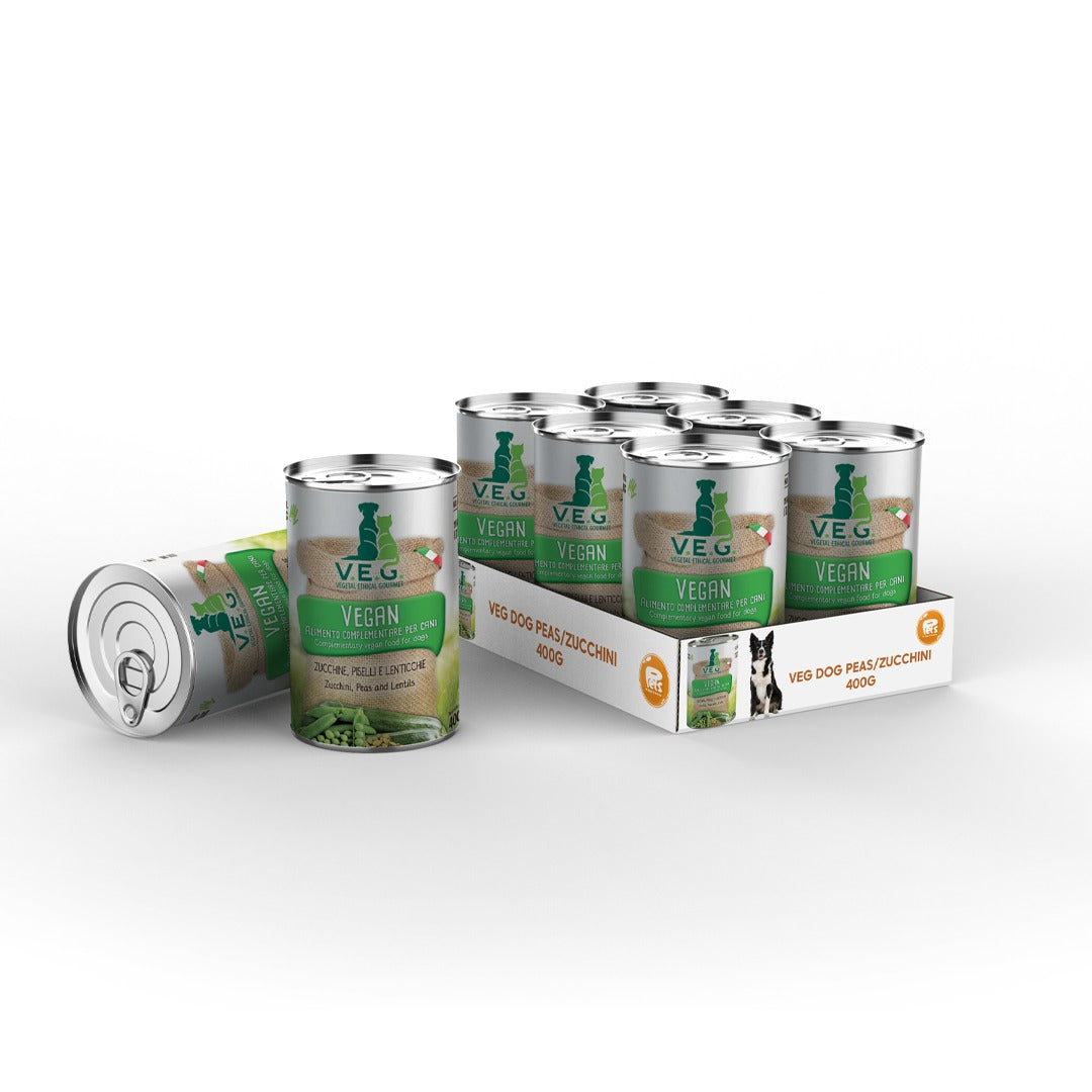 Marpet Vegan Dog Food with Peas &amp; Zucchini – 6 x 400g Multipack