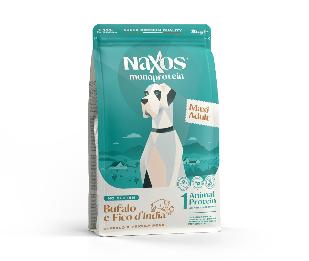 Naxos Adult Maxi Buffalo and Prickly Pear Monoprotein Dog Food (No Gluten)