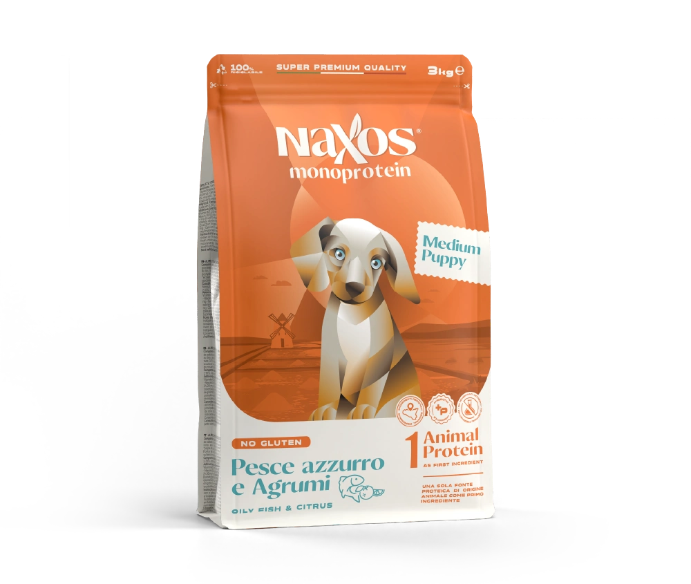 Naxos Puppy Medium Blue Fish and Citrus Monoprotein Dog Food (No Gluten)