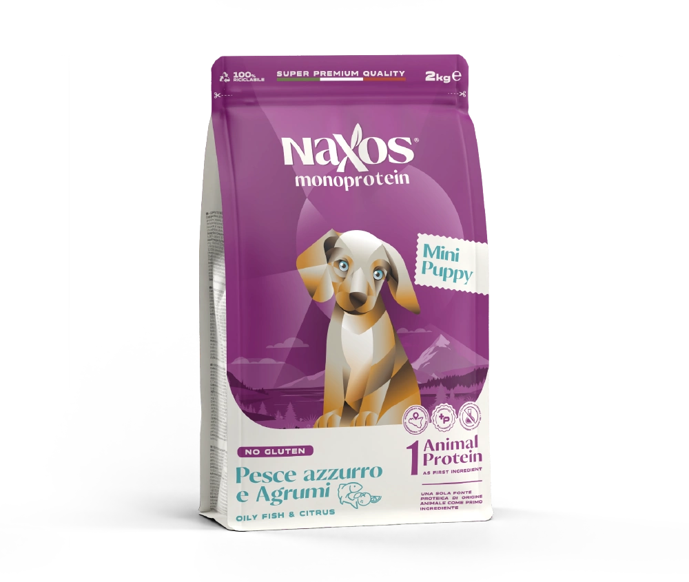 Naxos Puppy Mini Blue Fish and Citrus Monoprotein Dog Food (No Gluten)