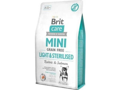Mini breed dog food featuring 25% rabbit meal and 15% fresh salmon, enriched with peas, chickpeas, blueberries, and herbs. Packed with essential vitamins and minerals for your pet's health and well-being. A tasty and nutritious choice for your furry friend