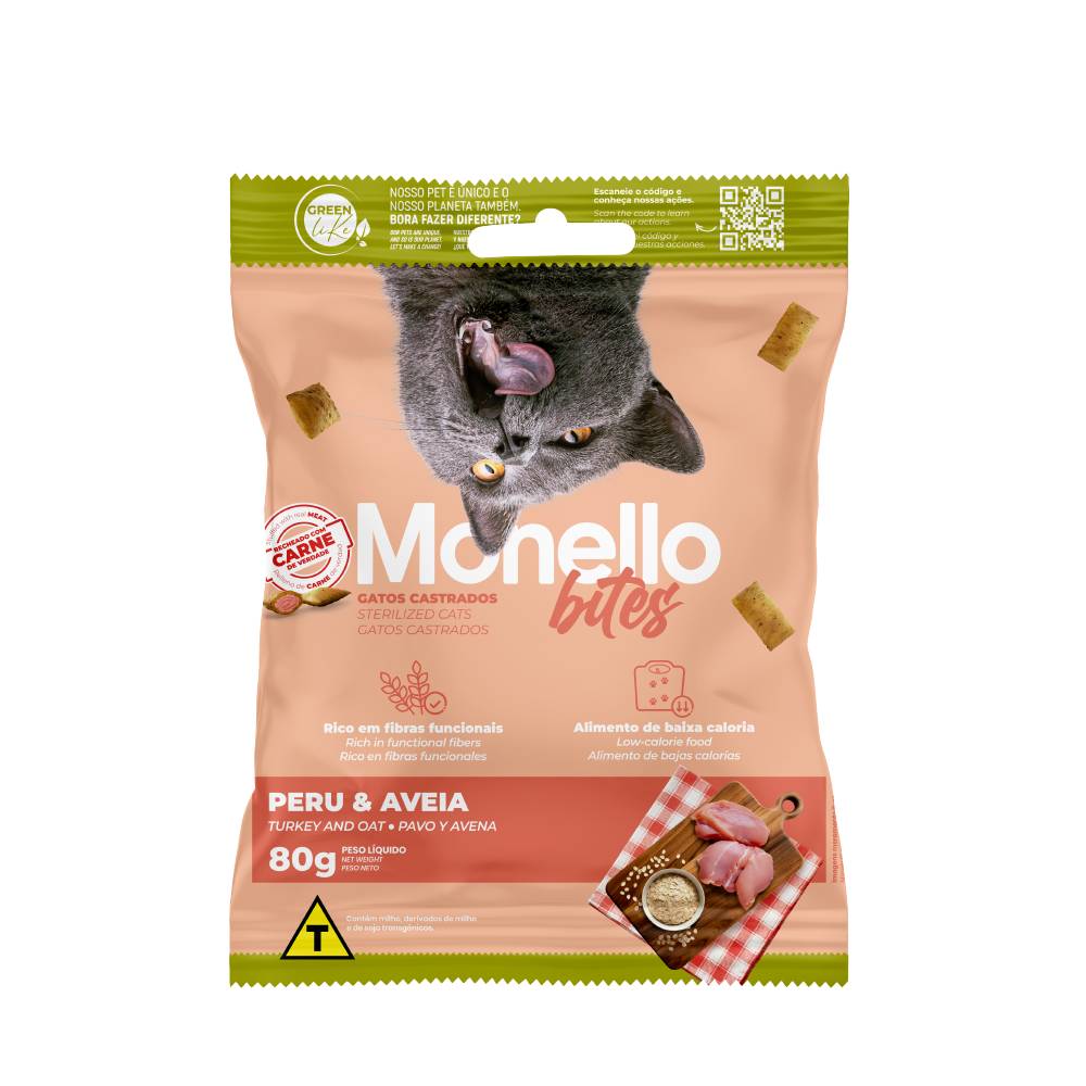 Monello Bites Neutered Turkey meal, Cats 80 g