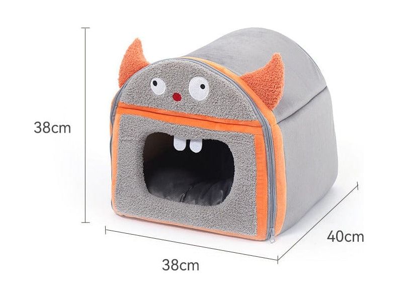 Monster Yurt (grey large) - Fun and Cozy Pet Bed