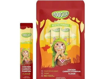 Moochie Chicken, Carrot & Pumpkin Flavor Mousse in a 5x15g pouch sachet