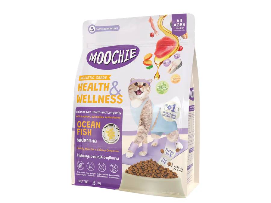 Moochie Heath & Wellness Cat Food in Ocean Fish Flavor, 3kg bag