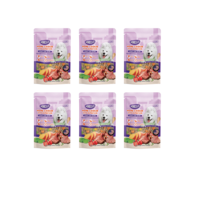 Moochie Home Cook Lamb Sweet Potato &amp; Spinach Dog Food Recipe 255g x 6 Pouches