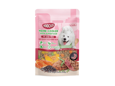 Moochie Home cook Beef Salmon & Rice Berry Recipe pouch, 255g