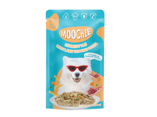 Moochie Homestyle Lamb and Pasta in a 120g pouch