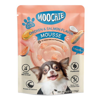 Moochie Chicken &; Salmon Mousse Dog Food 