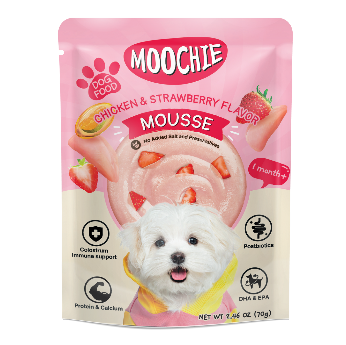 MOOCHIE MOUSSE CHICKEN & STRAWBERRY FLAVOR 70g