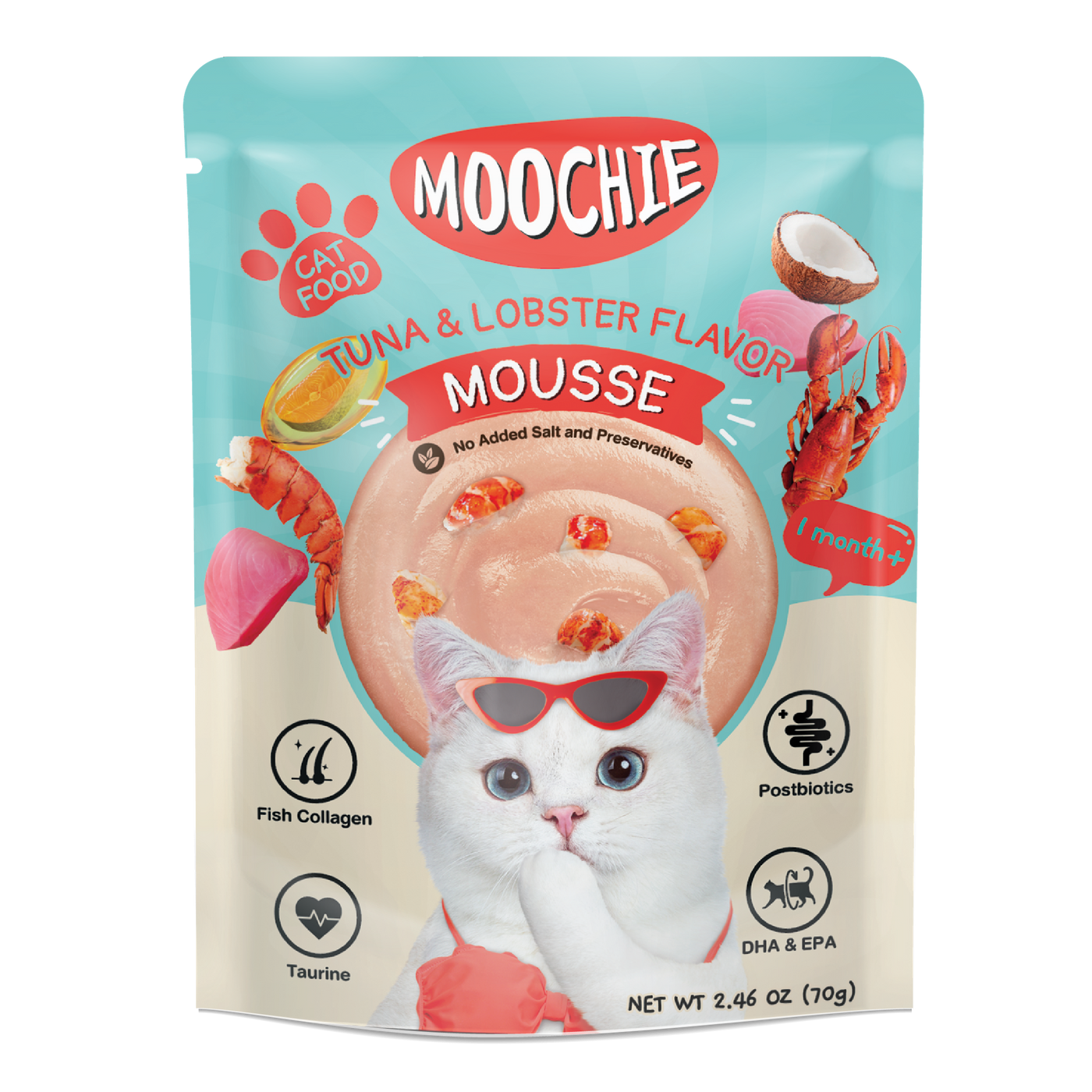 MOOCHIE MOUSSE TUNA & LOBSTER FLAVOR 12X70g
