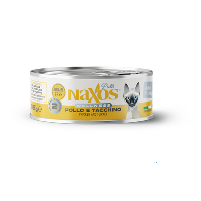 Naxos CAT Adult Sterilight PATE` CHICKEN & TURKEY Gr 85