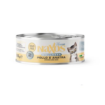 Naxos Kitten Chicken &amp; Duck Mousse - Grain-Free Wet Food for Kittens (85g)