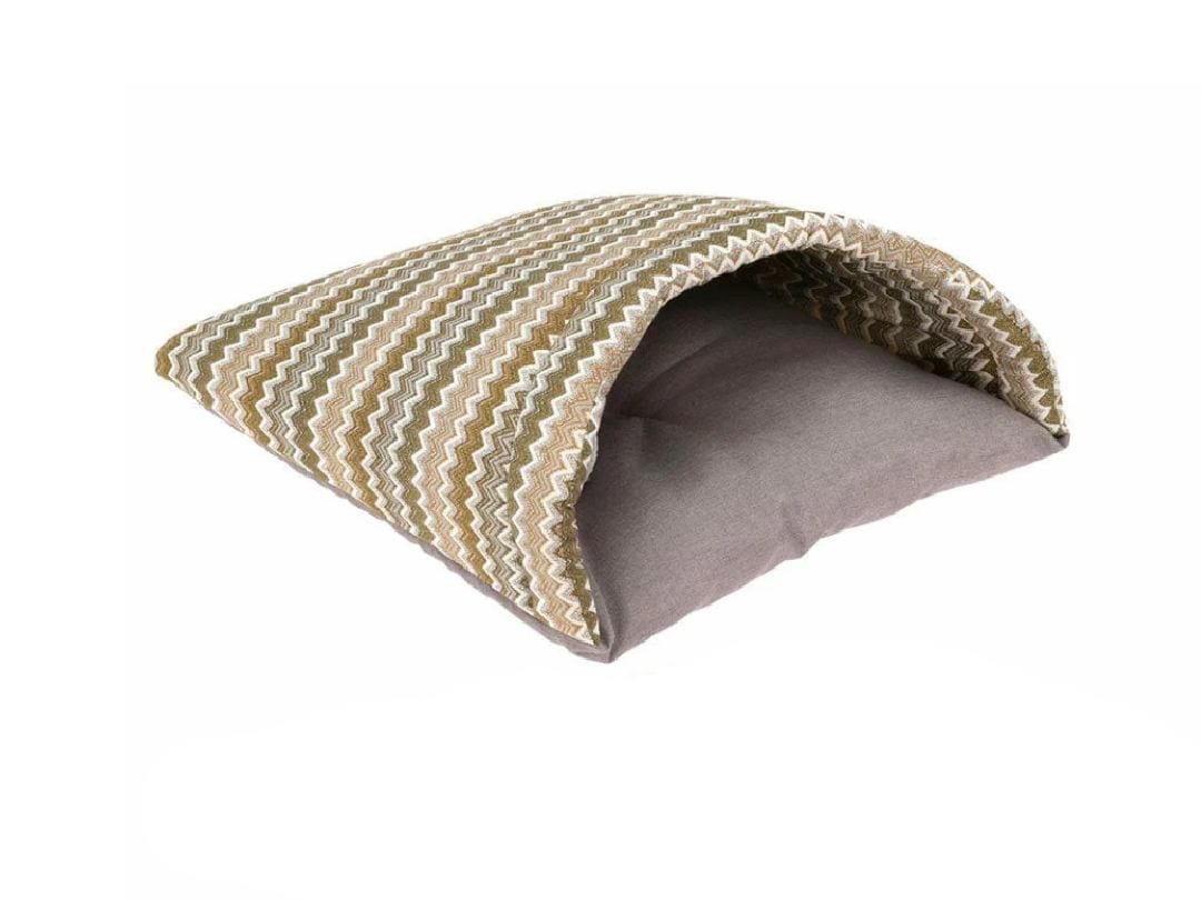 Babet Cotton Zig-Zag Green-Grey Pet Bed