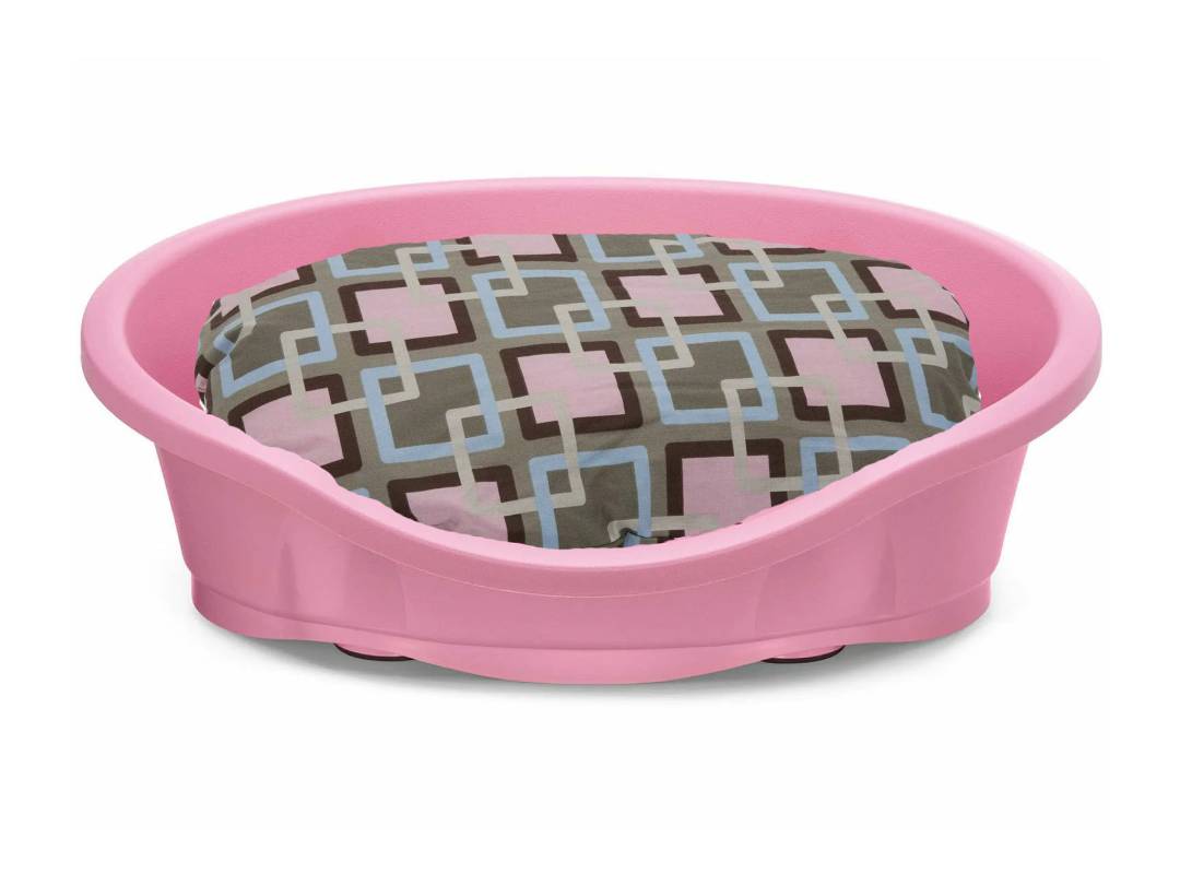 IMAC Lettino Dido Dog Bed – Dark Blue with Cushion, 66 x 48 x 10 cm pink