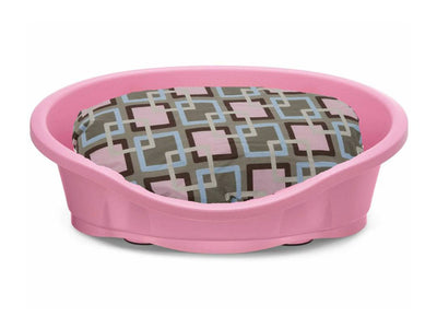 IMAC Lettino Dido Dog Bed – Dark Blue with Cushion, 66 x 48 x 10 cm pink