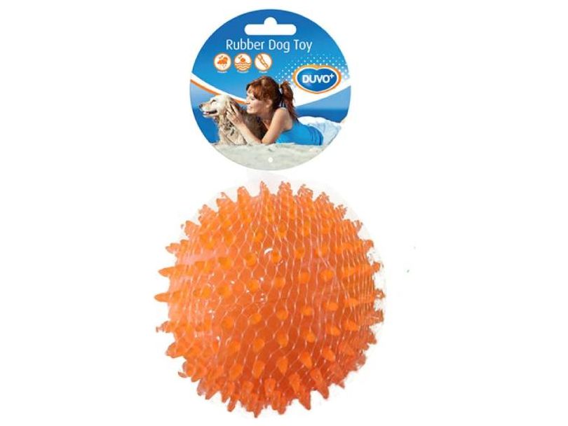 TPR Hedgehog Ball 8cm orange/green