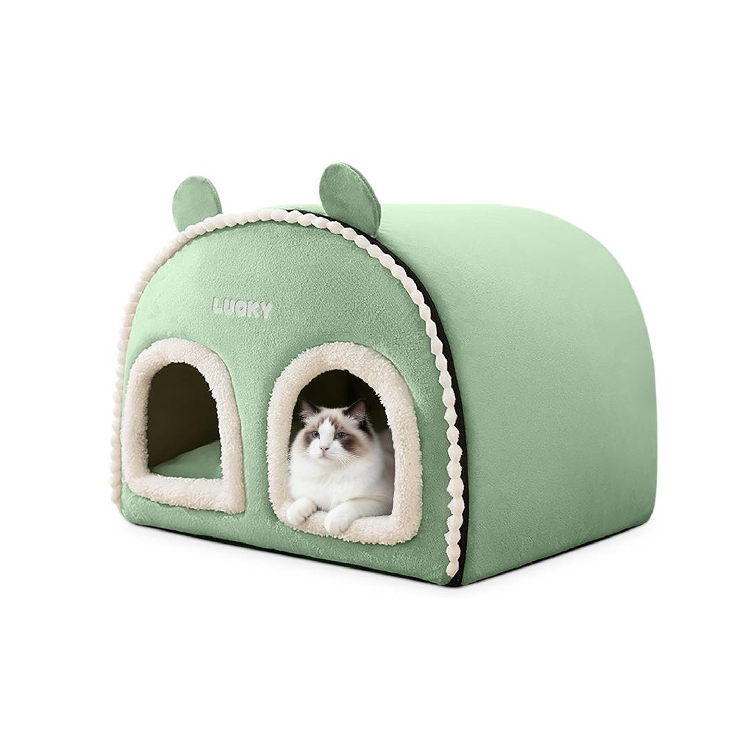 Green Warm Pet Bed 50*40*40Cm