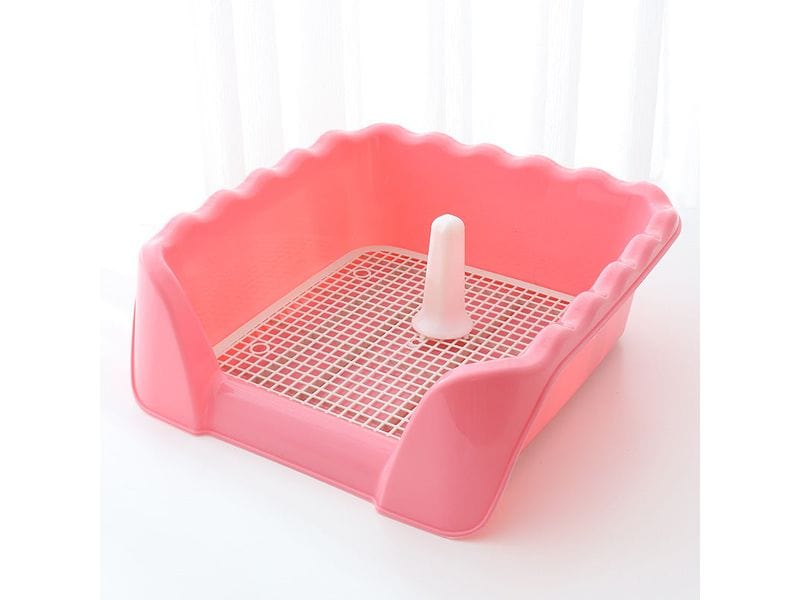 Wave-Shaped Pet Toilet with Column