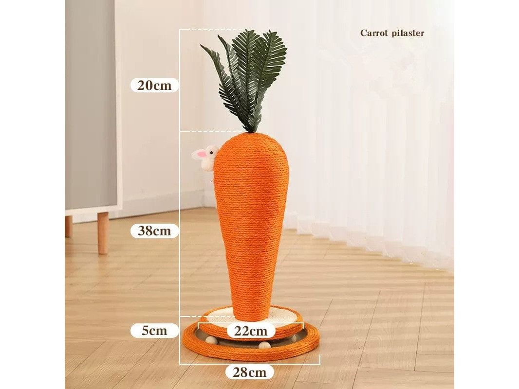 HOOPET Carrot Sisal Clasp Board Toy (Low configuration)28*63cm