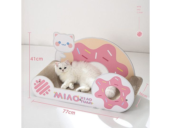 Meow Meow Strawberry Sofa Cat Scratching Board As Photo 77X41X36cm