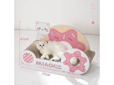 Meow Meow Strawberry Sofa لوح خدش للقطط كصورة 77X41X36cm