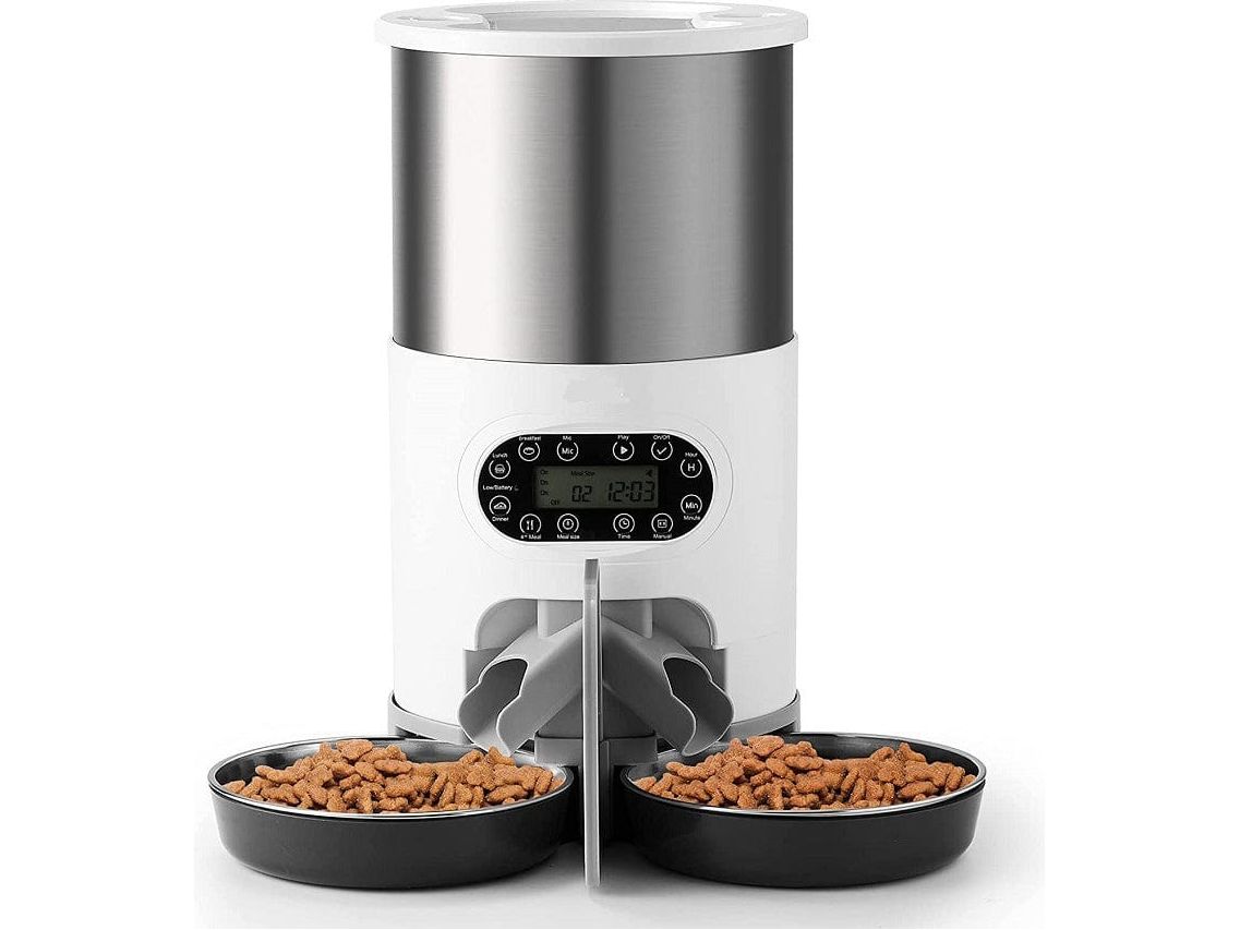 4.5L Stainless Steel Double Meal Automatic Feeder