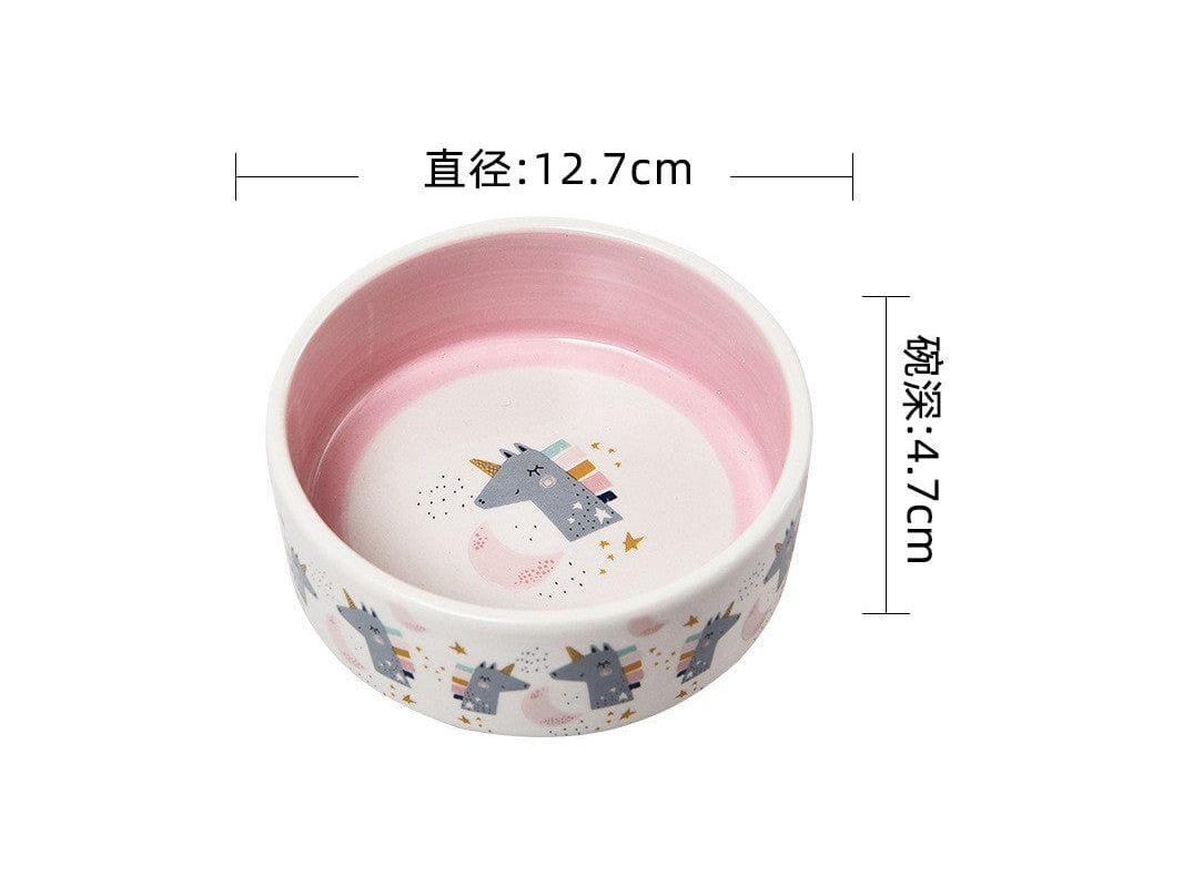 Unicorn Series Pet Ceramic Bowl