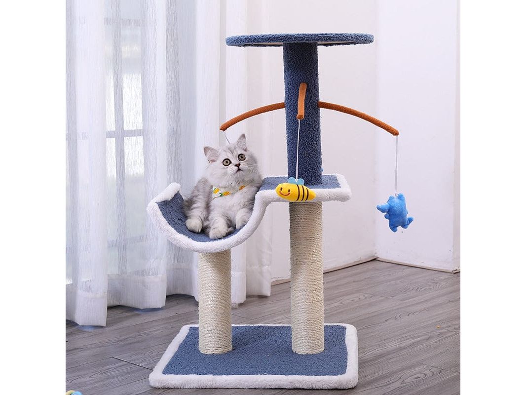 Fun lying and playing with small climbing frames, blue and white S-40.5*40.5*69cm