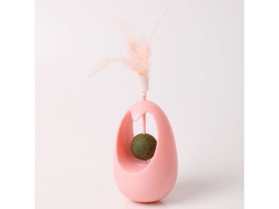 Pear shaped pendulum cat mint ball feather Roly-poly toy