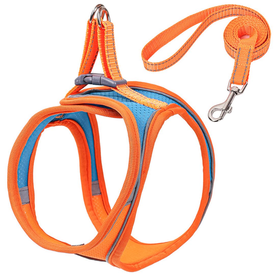 Leash Walking Chest Undershirt Type Anti-Breakaway Orange