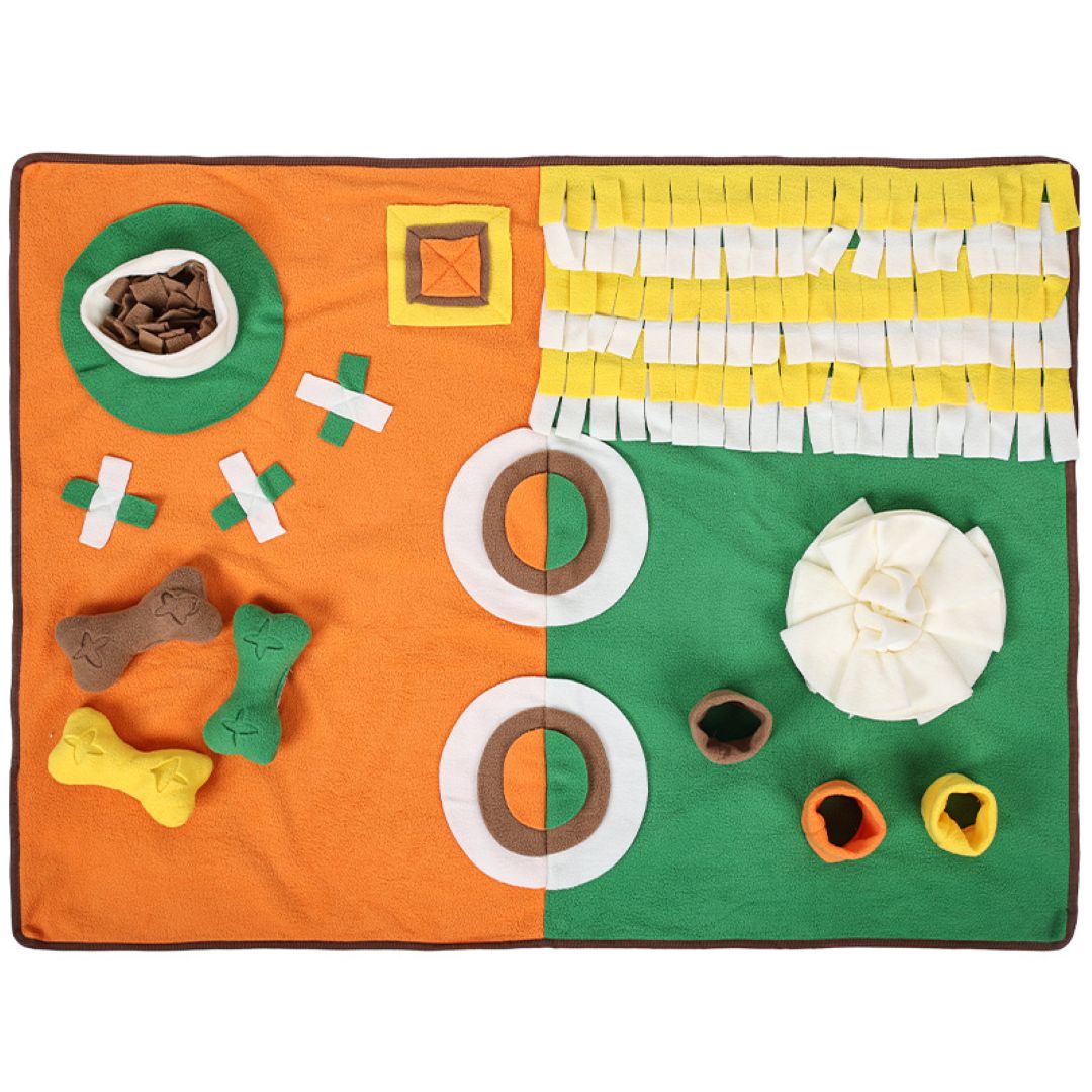 Rocker Velvet Dog Toy Orange/Green 28×24×15cm 581G