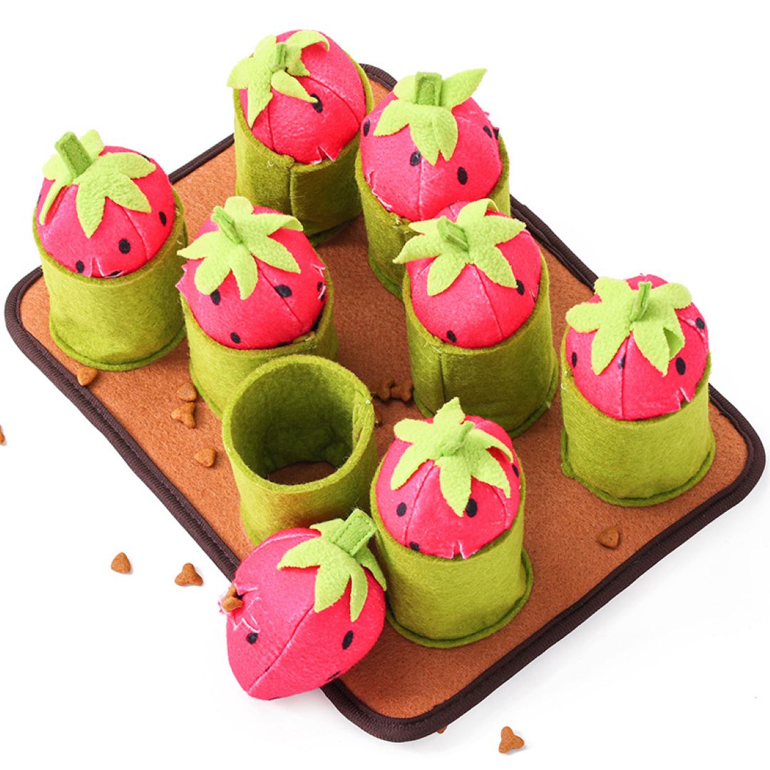 Dog Relief Gods Pet Pluck Strawberry Puzzle Leaky Sniffing Toys 29×21.5×11cm