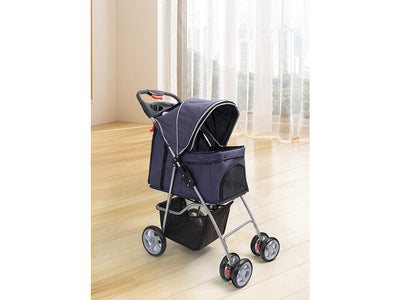 Pawise Pet Stroller with 4 Wheels - Blue