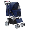 Pawise Pet Stroller with 4 Wheels - Blue