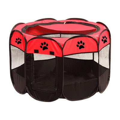 Pet Octagonal Folding Fence red