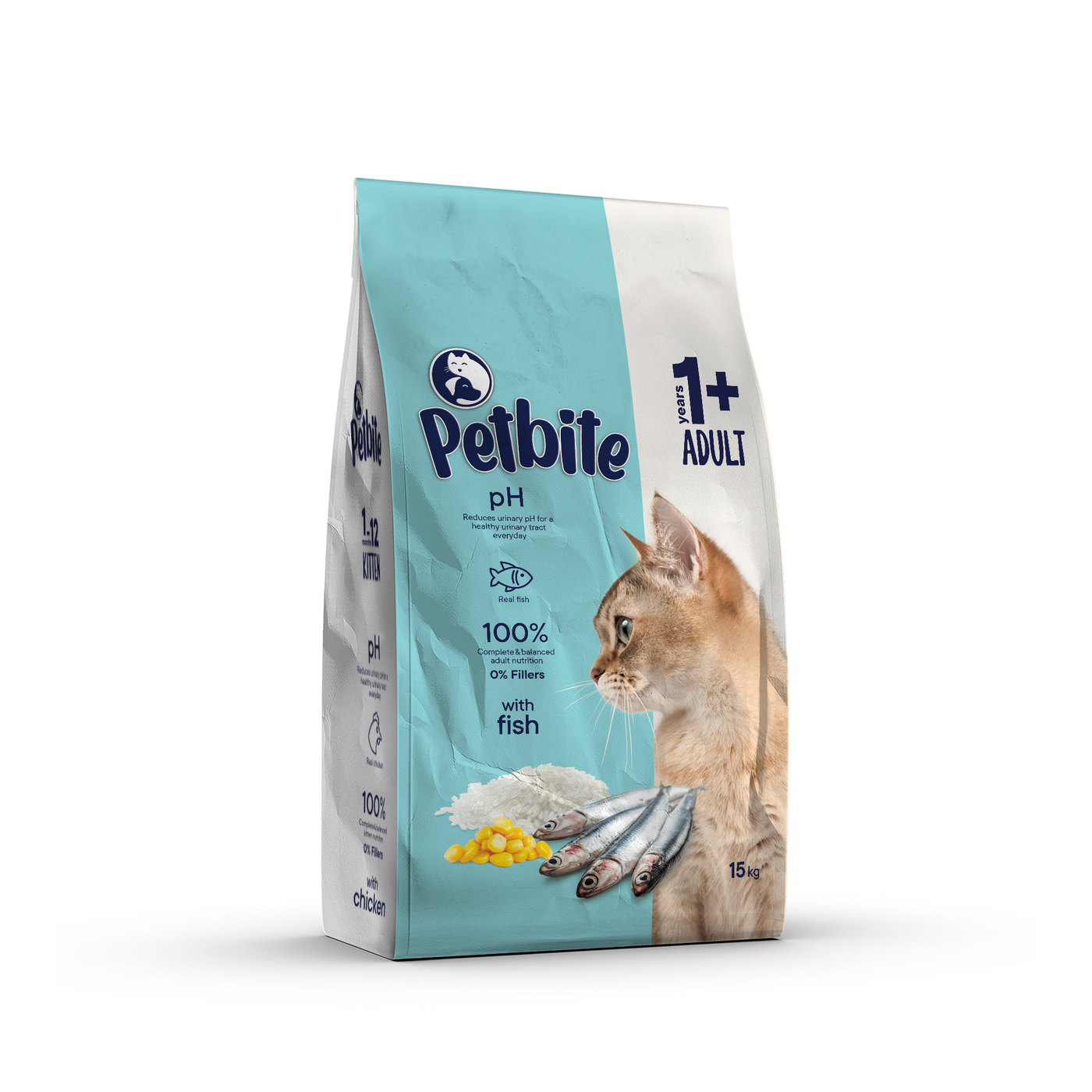 PETBITE ADULT CAT FOOD WITH FISH 15 KG